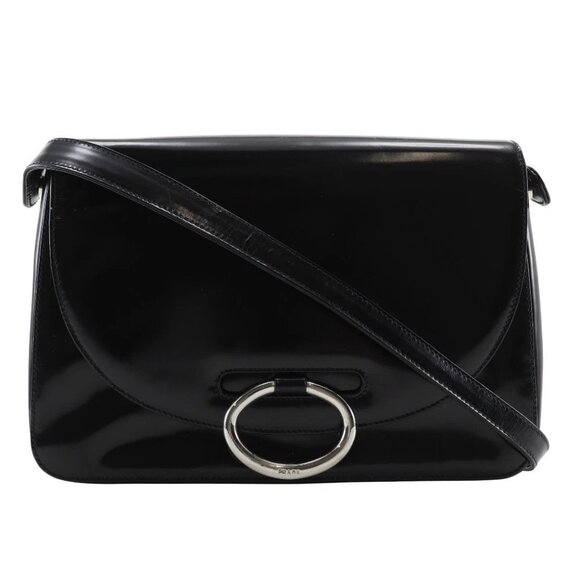 PRADA One Belt Shoulder Bag black Patent leather Women - Picture 1 of 13
